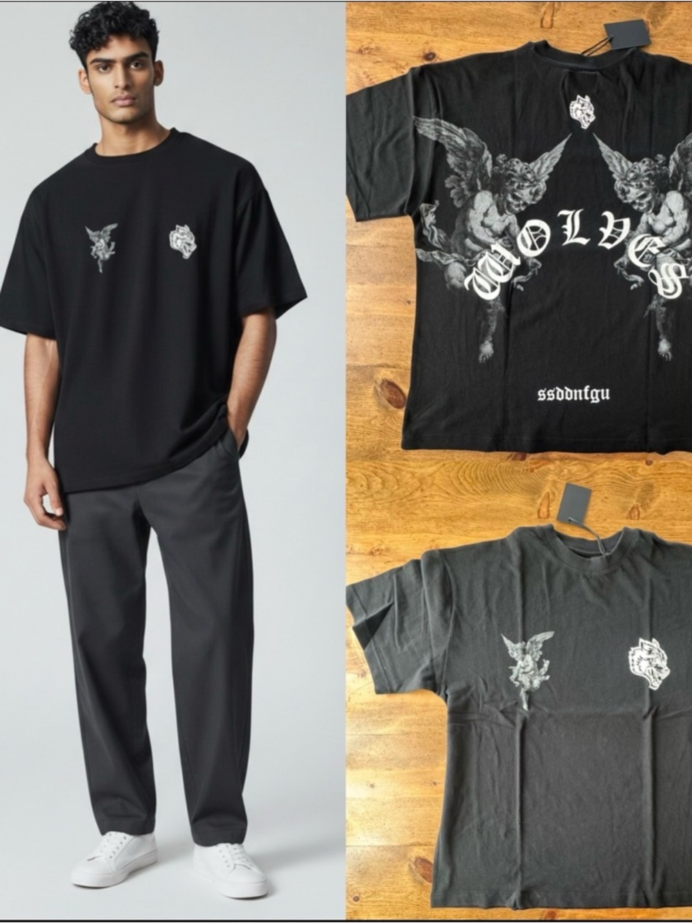 Darc Sport Darc Angel Premium Tee Limited Edition Wolves Black Men's T-Shirt